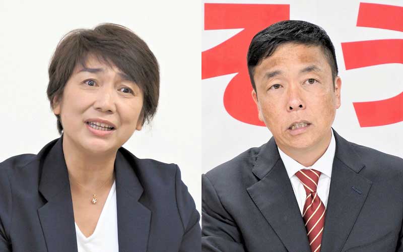 （左から届け出順に）石井宏子氏、鈴木荘一氏