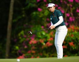 <p>　最終調整する山下美夢有＝サイアムＣＣ（共同）</p>