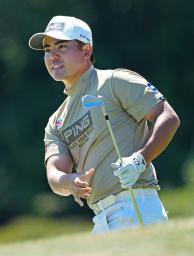 <p>　プロアマ戦で最終調整する蝉川泰果＝ロイヤル・オークランドアンドグレンジ（共同）</p>