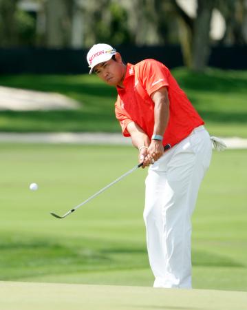 <p>　第１ラウンド、２アンダーで１８位の松山英樹＝ベイヒル・クラブ（共同）</p>