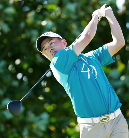 <p>　第２日、通算９アンダーで首位の岡田晃平＝ロイヤル・オークランドアンドグレンジ（共同）</p>