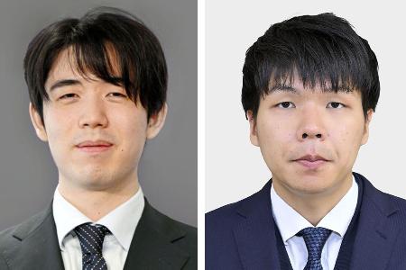 <p>　藤井聡太棋王、増田康宏八段</p>