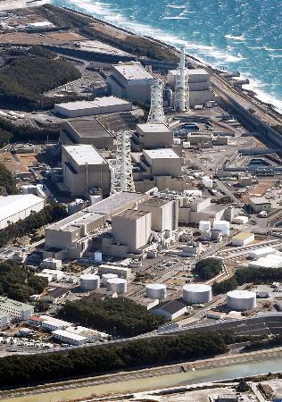 <p>　中部電力浜岡原発＝１月、静岡県御前崎市</p>