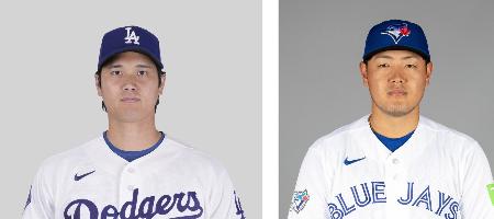 <p>　大谷翔平（左）、岡本和真（ゲッティ＝共同）</p>