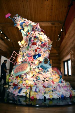 <p>　サンリオの記念館に設置されたキャラクターのオブジェ＝３日午前、山梨県甲斐市</p>
