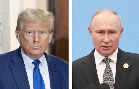 <p>　トランプ米大統領（ゲッティ＝共同）、ロシアのプーチン大統領</p>