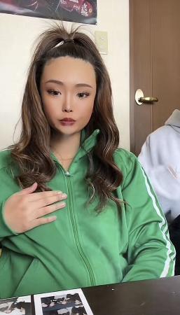 <p>　内田梨瑚被告（動画投稿アプリから）</p>