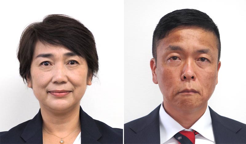 （左から届け出順に）石井宏子氏、鈴木荘一氏