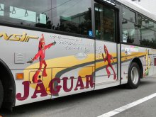 【動画あり】ジャガーさんバス登場　市川・京成トランジットバス　創立２０周年でコラボ　車内アナウンスも担当