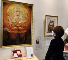 鎮魂の祈り針に込め　刺しゅう家星野さん　震災１０年目の大作展示　我孫子