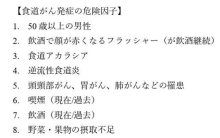 リスク要因把握重要　生活習慣改善も予防に　食道がんにならないために　県がんセンター副病院長／食道・胃腸外科部長　鍋谷圭宏　【９月はがん征圧月間　ちば　がんにうち克つ】（１）