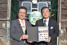 銚子電鉄、歴代の車両ズラリ　１００周年切手、地元郵便局やネットで販売　１０枚１組、小型機関車デキ３の勇姿も