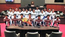 センバツ４強中央学院、夏制覇へ全力　我孫子市役所で決意