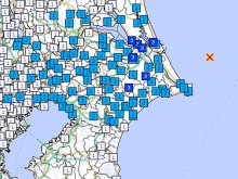 【速報】香取、多古で震度３の地震　茨城県沖震源