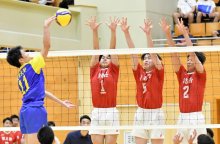 習志野、堅守崩さず「合格点」　バレーボール男子　全国高校総体