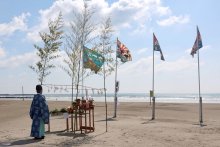 「関東一早い」海開き　九十九里・片貝中央海岸　和太鼓演奏や宝探しも