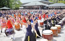 【写真複数あり】成田太鼓祭が開幕　５５０人打音響かせ　２０日はパレードも