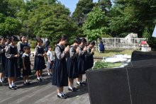 核なき世界、平和へ誓い　広島原爆で黙とう、献花　八千代　【戦後８０年ちば】
