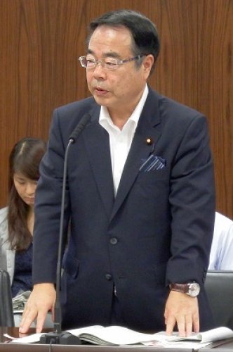 答弁する望月環境相＝１１日、参院環境委員会