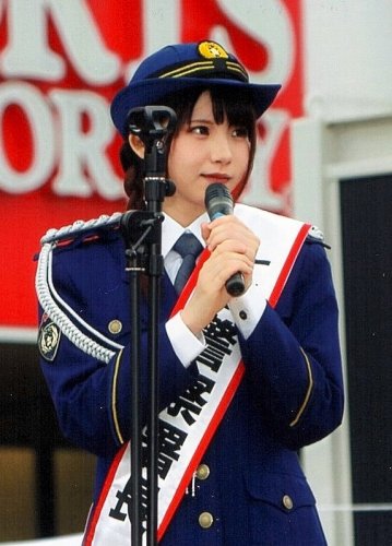 成田署の一日署長を務めたえなこさん