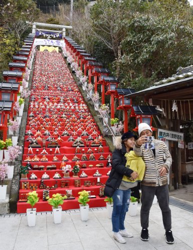 かつうらビッグひな祭りの様子＝２０１８年２月