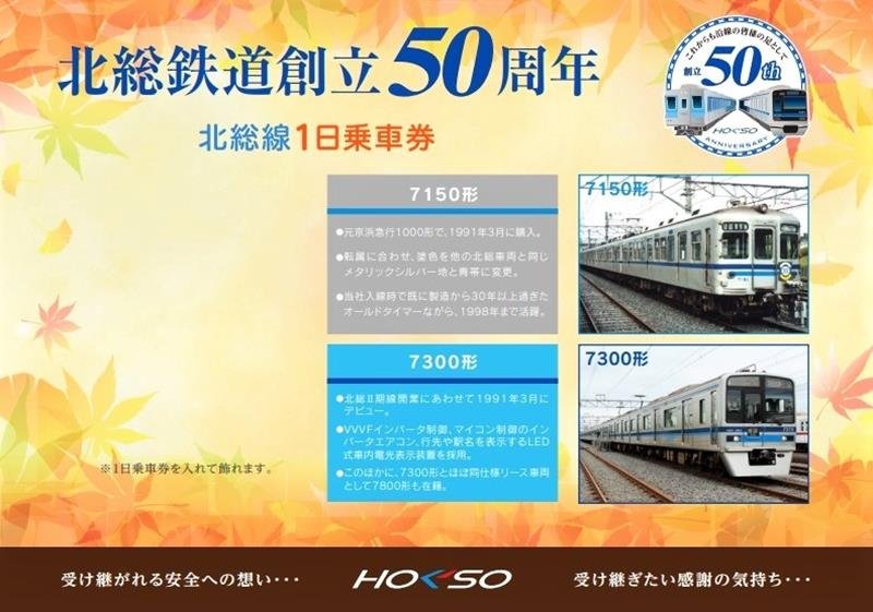 「北総線１日乗車券」の台紙（北総鉄道提供）
