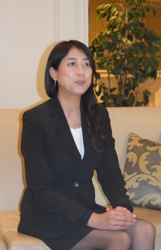 幕張新都心の活性化について語る小亀さん＝千葉市中央区
