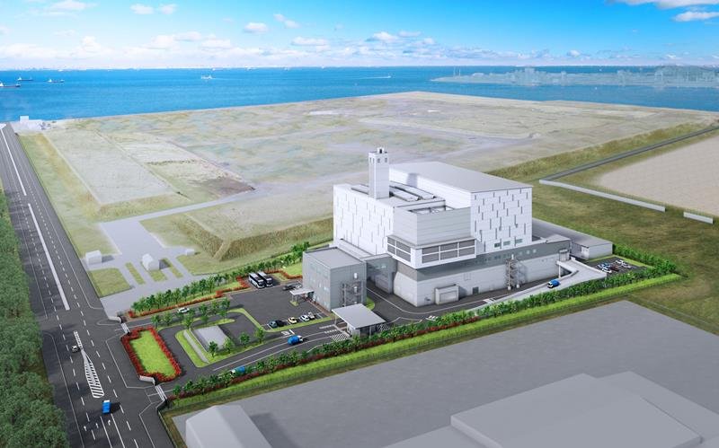 君津・安房地域６市１町の広域ごみ処理施設の完成予想図（富津市提供）
