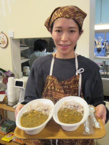 毎週金曜、「いちカレ」事業でオリジナルのカレーが無料提供される「Ｇ．ＣＡＦＥ」＝市川市