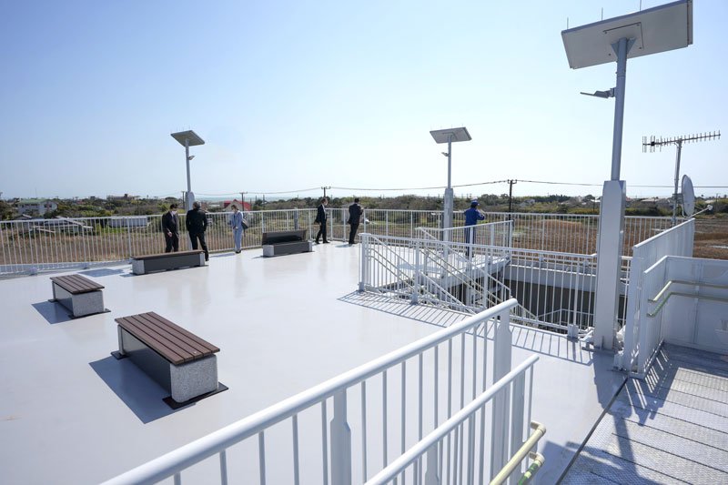 津波避難タワー完成　いすみ初、１００人収容　屋上海抜１０メートル　トイレや更衣室も