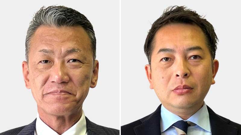 （左から）渡辺直樹新議長、山内一平新副議長