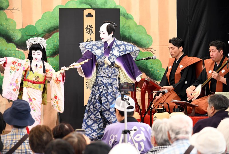 成田伝統芸能まつり春の陣で披露された長浜曳山まつり子ども歌舞伎＝成田市