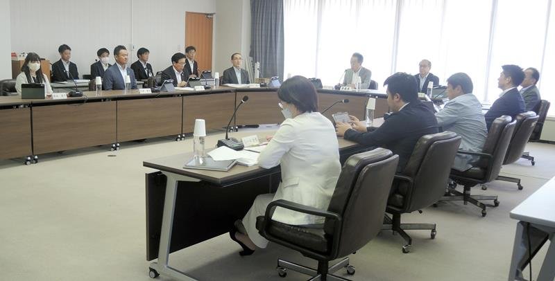 一般会計補正予算案を審議した市議会特別委員会＝１７日、松戸市役所
