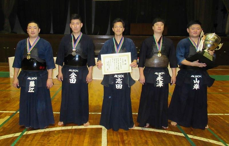 男子団体優勝の綜合警備保障