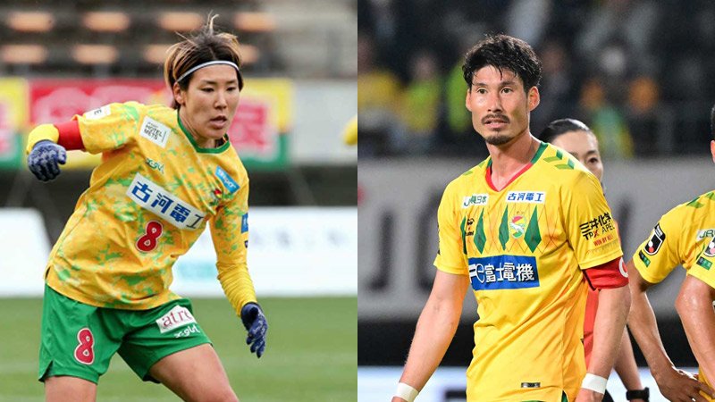 レディースをまとめる岸川（左、（Ｃ）ＪＥＦＵＮＩＴＥＤ）、千葉・鈴木大＝２５日、フクアリ