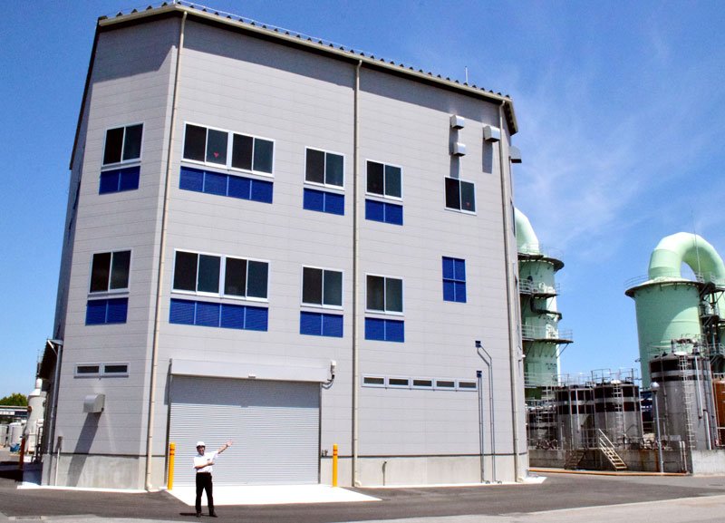 ８月から稼働した新たなヨウ素精製設備＝白子町のＫ＆Ｏヨウ素千葉工場