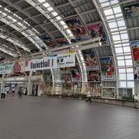 会場駅に装飾ずらり　海浜幕張と対照的　東京五輪第１１日プレーバック