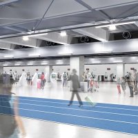 拡張される成田空港第３ターミナルのチェックインロビーのイメージ（ＮＡＡ提供）
