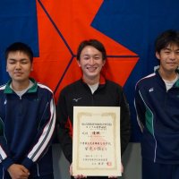 エアライフル団体男子優勝の茂原樟陽
