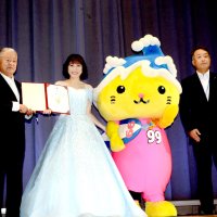 ＰＲ大使に水森かおりさん　九十九里町ご当地ソング披露
