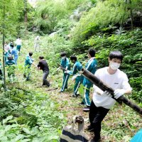 市原・椎津城跡後世へ　姉崎、袖ケ浦高生　貴重な文化遺産整備