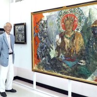 人物、風景、新たなモチーフ仏像　君津の田中氏６年ぶり油絵展