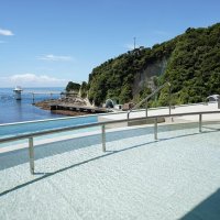 勝浦海中公園　オーシャンビューの温泉施設７月３０日オープン　観光活性化へ　レストランも