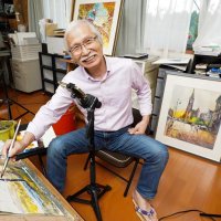 水彩画“描き語り”人気　登録１５０万人、話術で魅了　いすみの７５歳ユーチューバー・柴崎春通さん