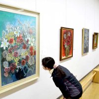 一足早く春感じて　花の絵画展　茂原ゆかりの画家３５点