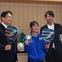 パデルの逸材　最優秀ジュニアに　千葉・生浜中１年内海和心さん　五輪種目化夢見て成長誓う