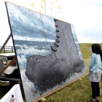 街を巡ってアート鑑賞　絵画やオブジェなど屋内外１８カ所に　「あさひの芸術祭」５月７日まで　旭
