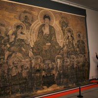 江戸後期の狩野一信作　新勝寺彩った巨大仏画　弘法大師生誕１２５０年　成田山書道美術館で特別展