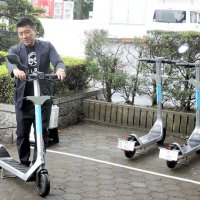 電動キックボードをシェア　流山市　台数増、走行エリア拡大
