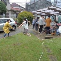 来店した子どもたちは大縄跳びなどの遊びも満喫